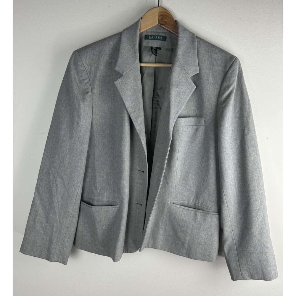 Lauren Ralph Lauren Wool Blend Blazer Skirt Suit Set Women's 16 Career Workwear - Picture 4 of 14